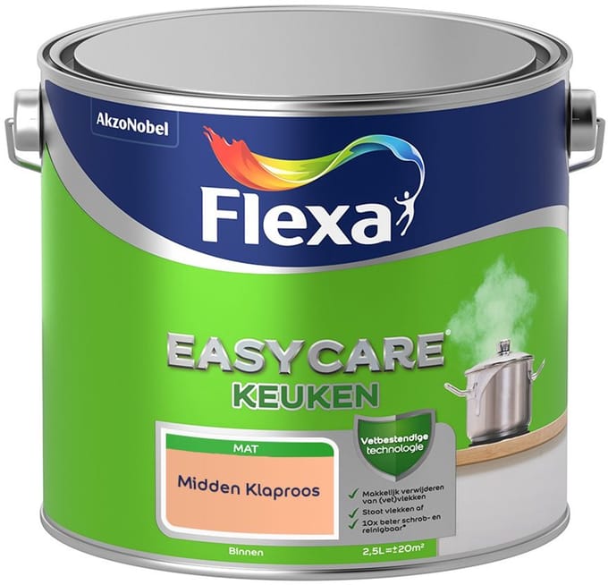 Flexa - Easycare Keuken - Midden Klaproos - Mengverf - 2,5 L