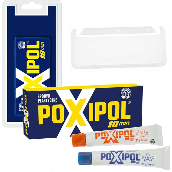 POXIPOL Adhésif Métallique Gris Liaison Plastique 10 Min Ampoule 21 g / 14 ml