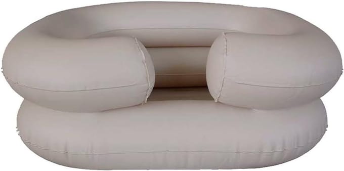 Opblaasbare Haarwasbak - Draagbare Spoelbak - Hygiëne aan Bed - Inclusief Pomp & Afvoer - Lichtgewicht en Compact - Wit