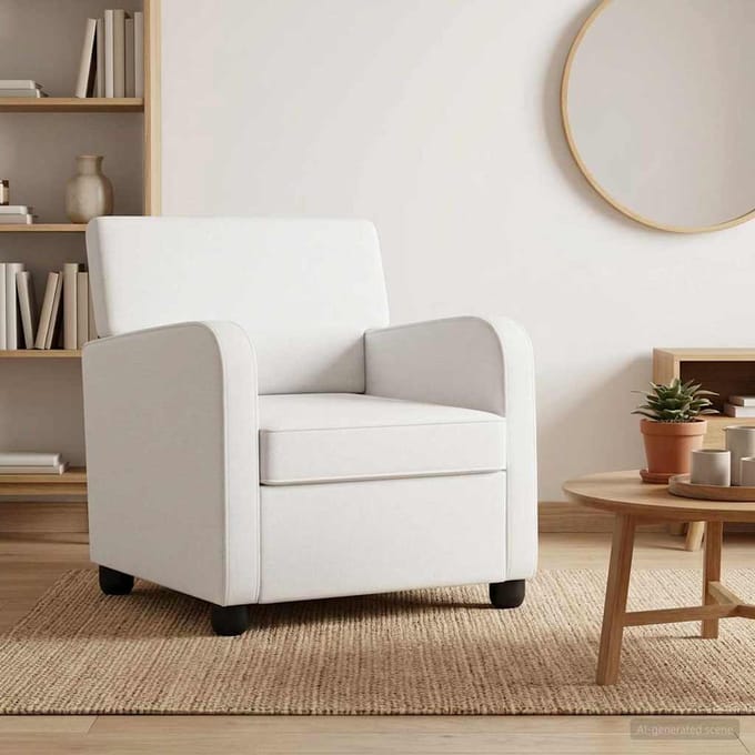 vidaXL - Fauteuil - Wit - Stof