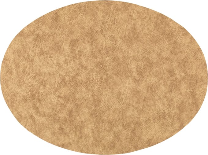 Placemat TROJA - SET/6 - ovaal - kunstleer - 33x45 cm, goud