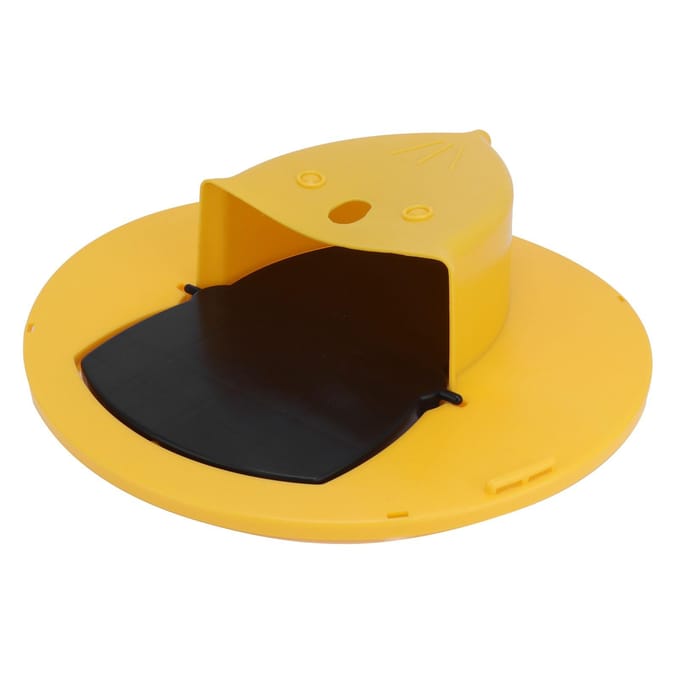 Piège à rats à bascule Durable Réinitialisation automatique Tapette à souris pour intérieur extérieur Capture de souris Jaune jaune