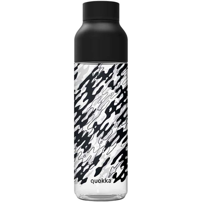 Quokka Drinkfles Tritan Ice Camo 840 Ml Zwart/transparant