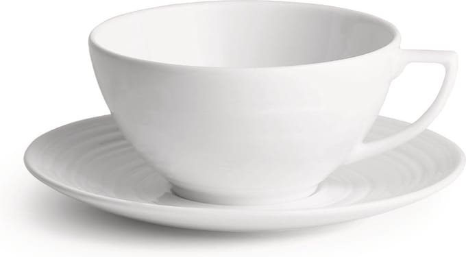 WEDGWOOD - Jasper Conran White - Theekop&schotel 0,23l Strata