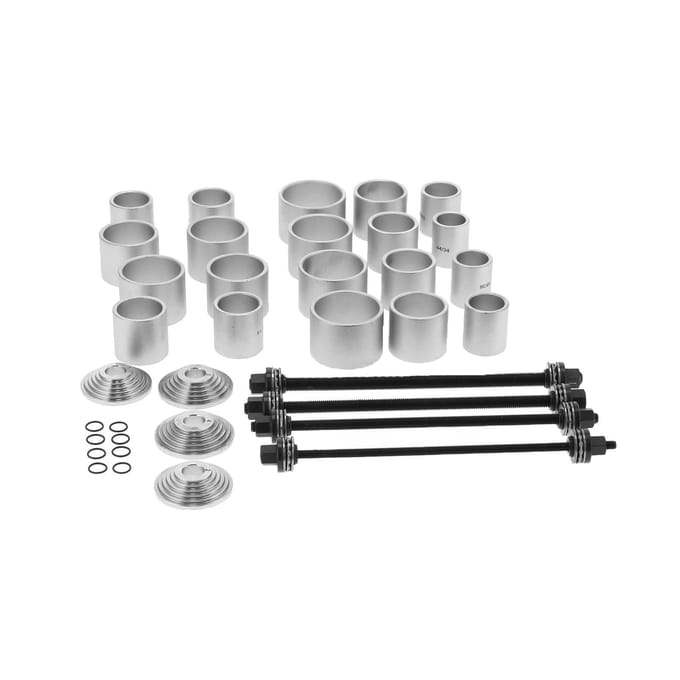 Kit 28 pièces Douilles d'extraction et d'insertion Retirer les bagues Cales Roulements Joints Acier au carbone Professionnel gray