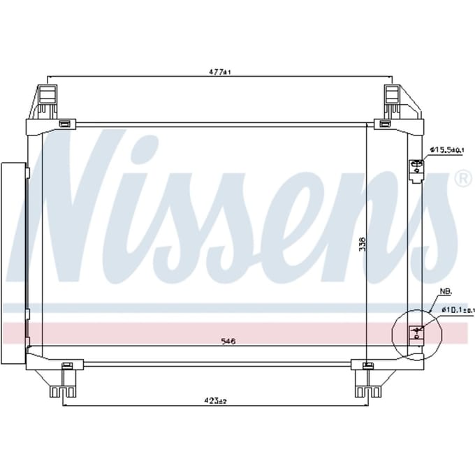 Condensator, airconditioning NISSENS 940130