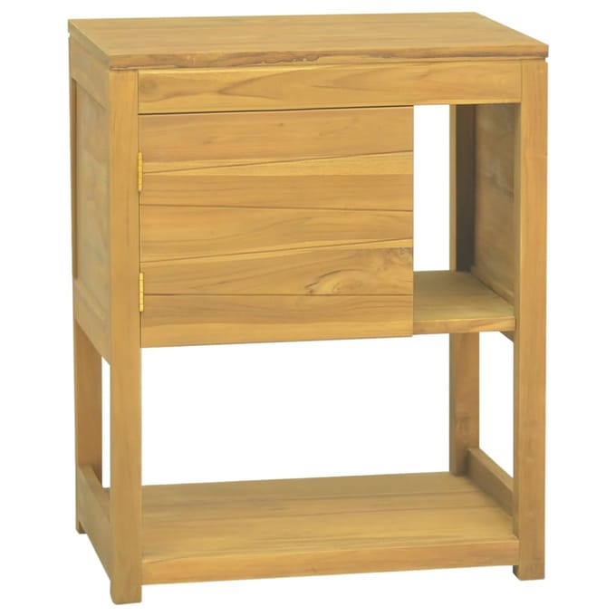 vidaXL - Badkamerkast - 60x40x75 - cm - massief - teakhout