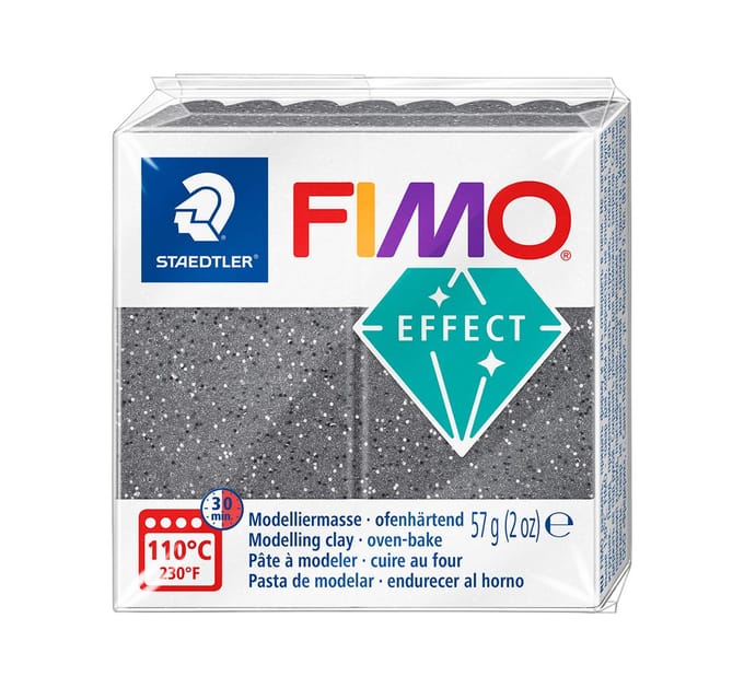 FIMO effect ovenhardende boetseerklei standaard blokje 57 g - stone graniet