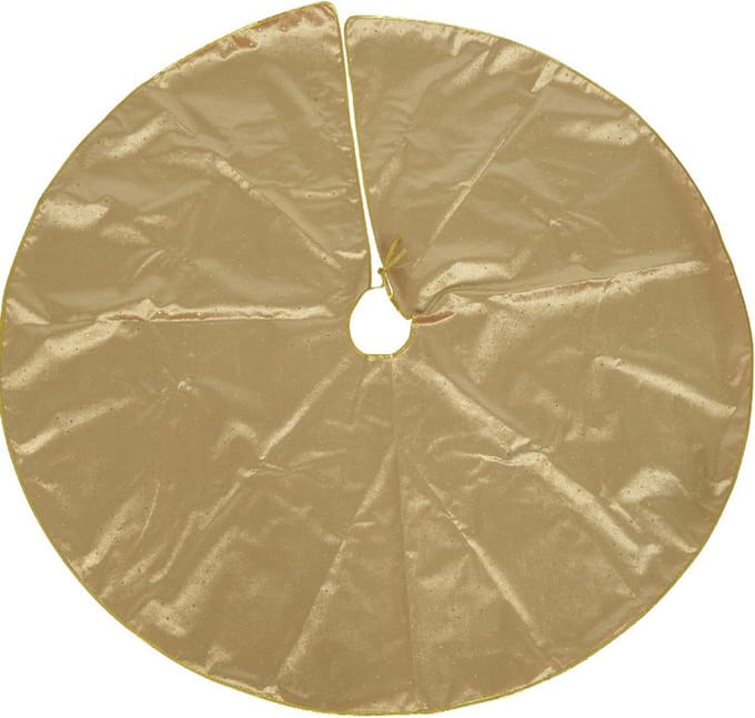Decoris Kerstboomrok - velvet goud - D120 cm - polyester - kerstboomkleed - rok kerstboom