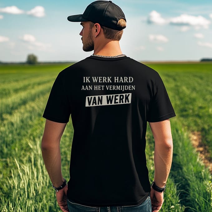 AGRIFANS® Werk Vermijden - Heren T-shirt - S