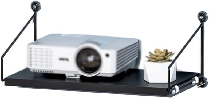 Projector Standaard - Beamer Plank - Muur Montage - Opvouwbaar Ontwerp - 31.4 x 7.8 Inch - Zwart
