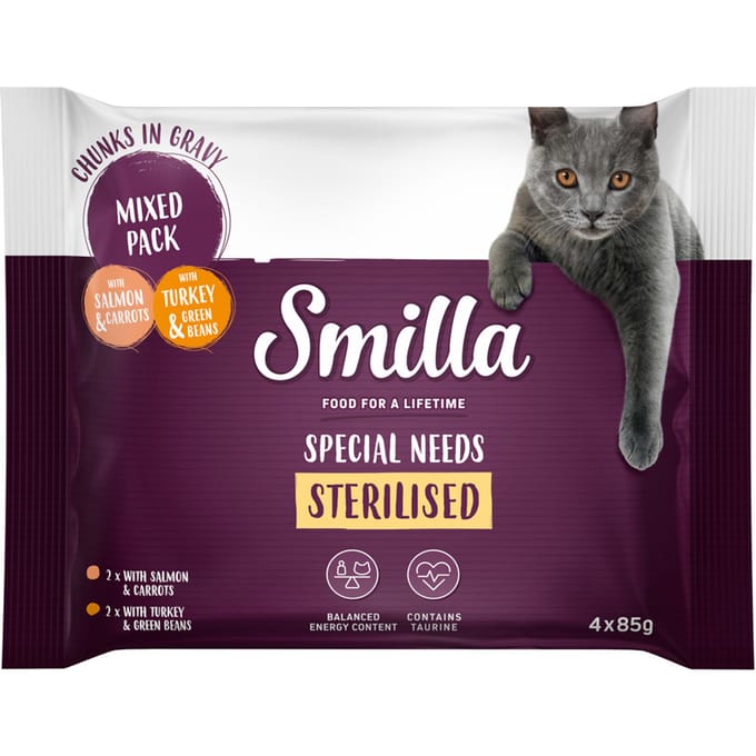 Smilla Sterilised Hapjes met Groenten  12 x 85 g - Probiermix (4 x 85 g)