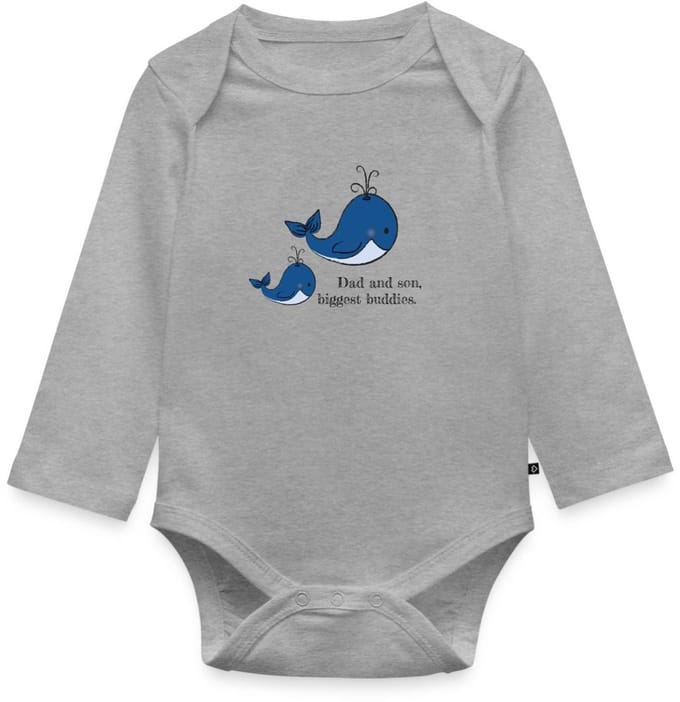 Lieve Walvis Vader En Zoon Baby Rompertje Met Lange Mouwen
