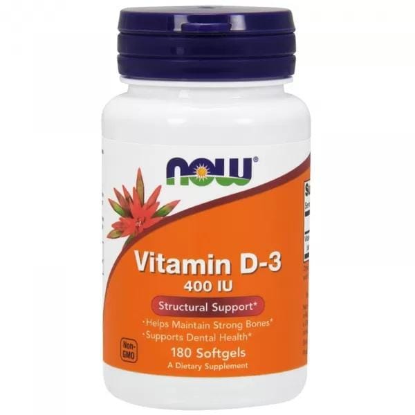 Now Foods - Vitamine D-3 400 IE, 180 SOFTGELS