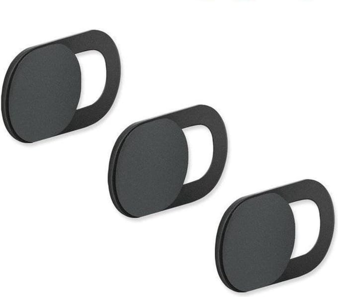 Scoby - Zwarte Webcam Cover - Schuifbare Privacybescherming voor Telefoon, Tablet & PC - 3 Stuks