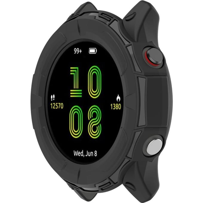 Zachte TPU Case Frame Shell Compatibel voor Garmin Forerunner255 Schokbestendige Bumper Case Cover black