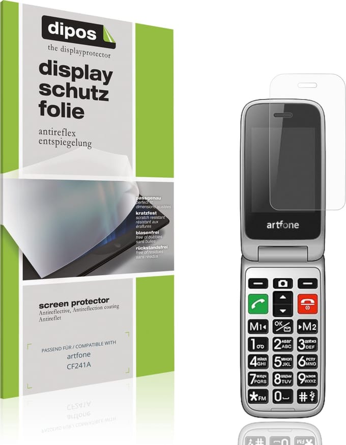 dipos – 4x Matte Beschermfolie geschikt voor artfone CF241A | Krasbestendige & antireflecterende Screenprotector Ultra-Thin