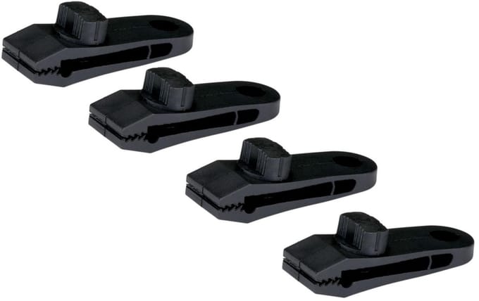 Camp Active Tenttapijt clips - zeilklem met schroef - set van 4 - zwart - 82 mm