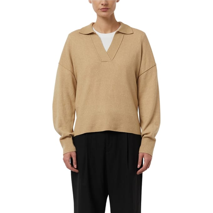 Comma Pullovers Brown Maat: 34 | Longsleeves Outlet | Dames | Beige