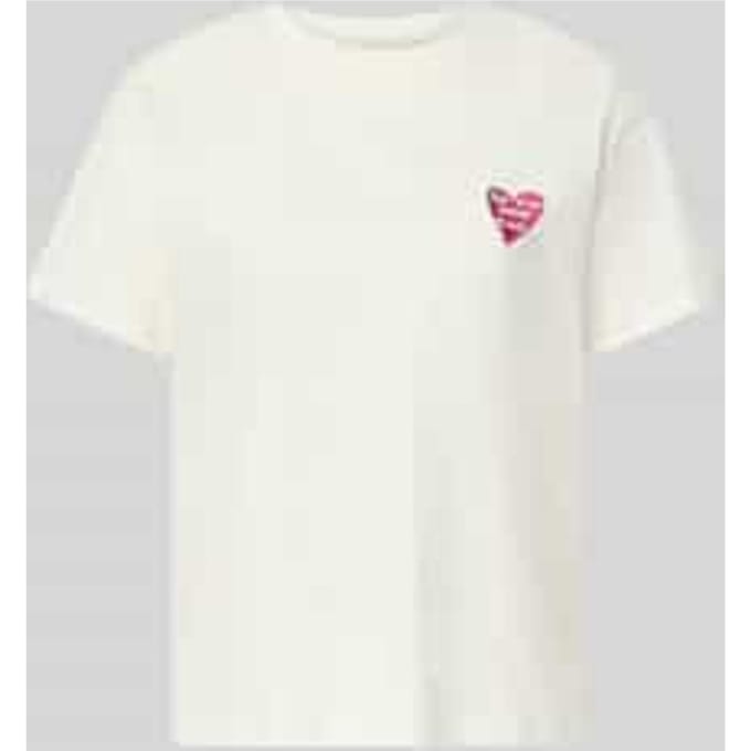 regular fit T-shirt met motiefstitching
