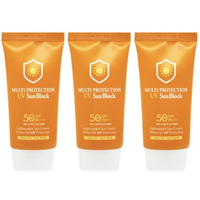 3W CLINIC Multi Protection UV Sun Block SPF50 70ml # 70ml x 2pcs