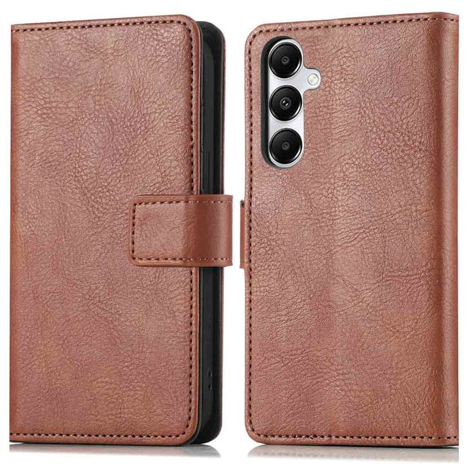 imoshion Hoesje - Geschikt voor Samsung Galaxy S25 Plus - Luxe Bookcase - Bruin