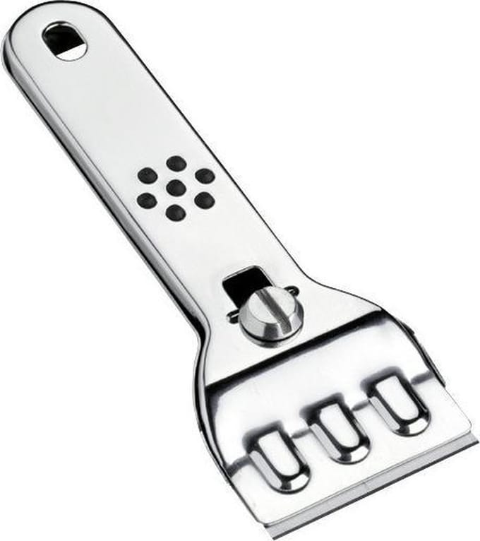 reinigingsschraper 13 x 4,5 cm RVS chroom