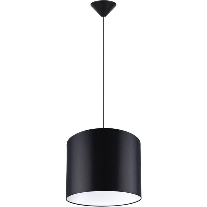 Sollux Lighting Hanglamp Nova - E27 - zwart - stof/PVC - 88x30x30cm