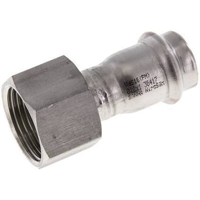 Perskoppeling - 22mm & Rp 1'' Persmof - RVS