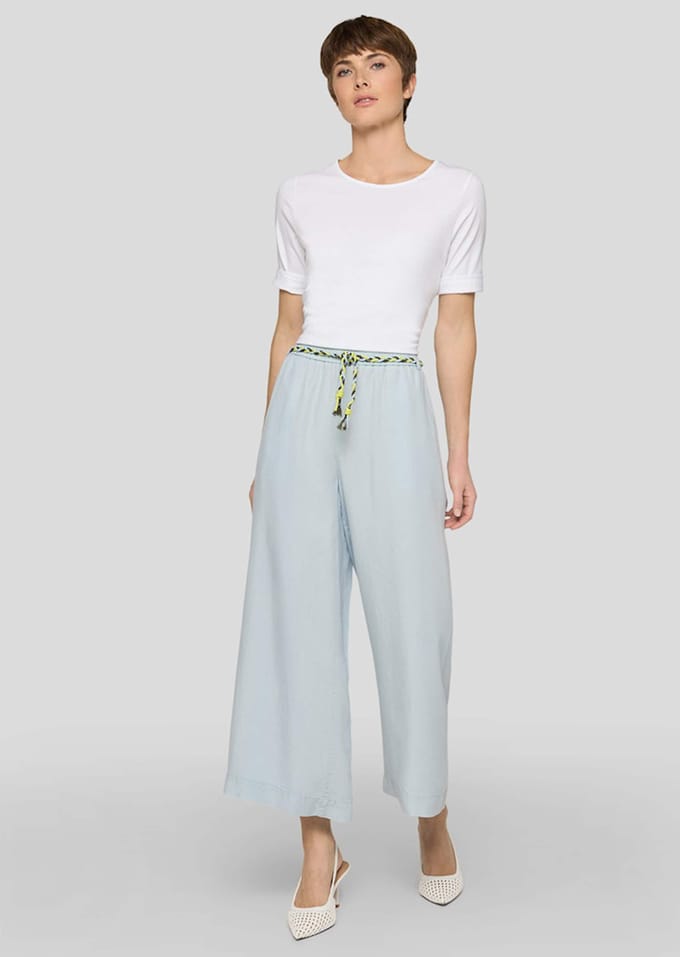 Wijde culotte van lichte lyocell - lichtblauw - Gr. 48 van Goldner Fashion