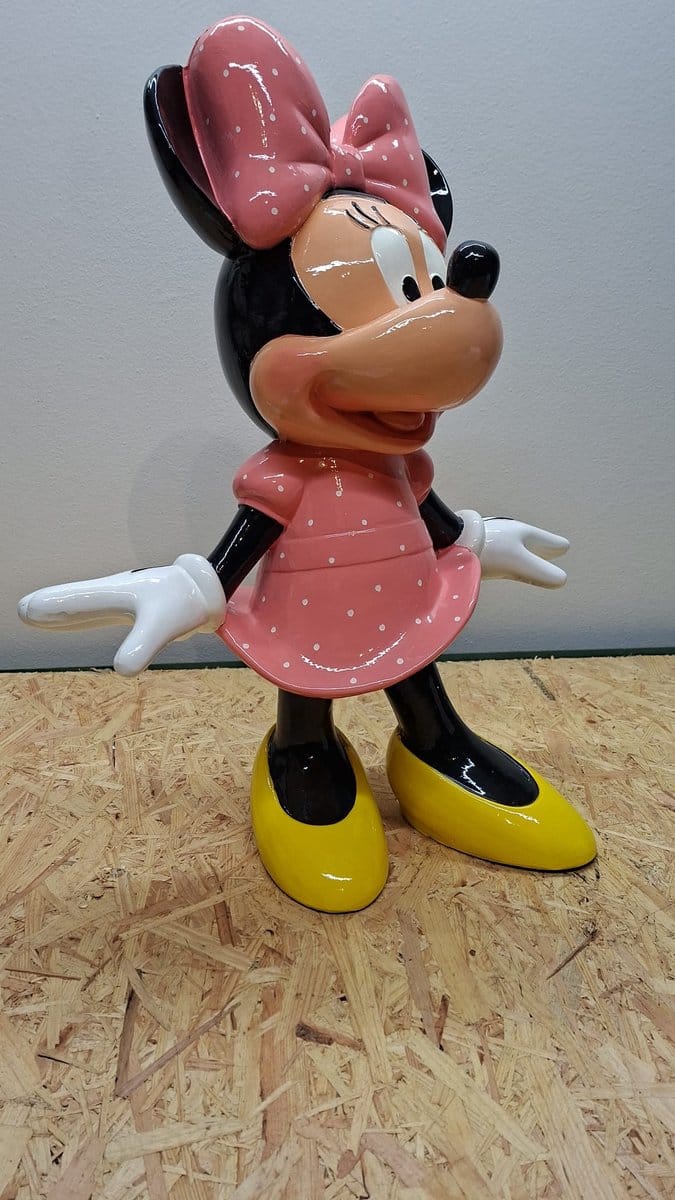 Minnie Mouse met roze jurk beeld - Decoratie - Woonaccessoires - Beeld - gelamineerd polyester - 55cm Hoog