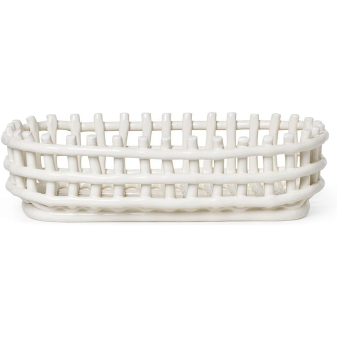 Ferm Living Keramiek mandje - off white