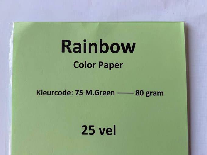 Rainbow Kl-75 Medium groen 25vel 80 gram papier
