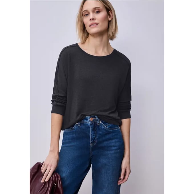 Shirt met gemêleerde look