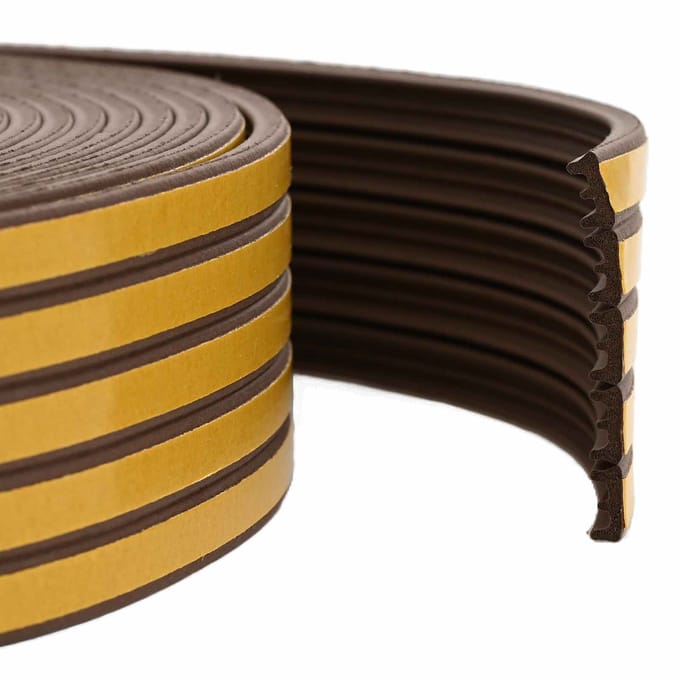 vidaXL - Zelfklevende - raamdichting - Bruin - 9 - x - 4 - mm - 12 - m - EPDM-schuin