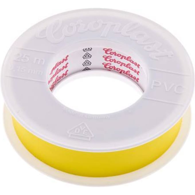 Elektrische Isolatietape Vde-Getest 25mm/25m Geel