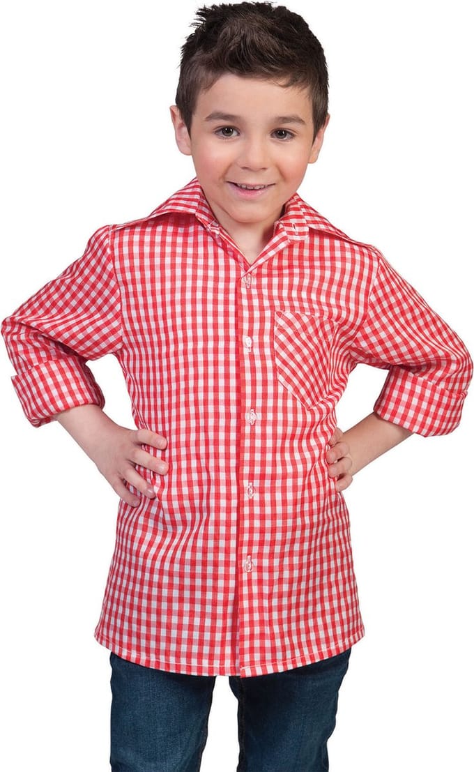 Tiroler blouse rood kind