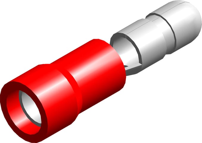 M4 Geïsoleerde Kogelconnector Rood 0.5-1.5mm² - CE070101 [100 Stuks]