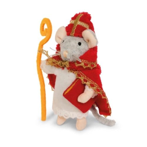 Het Muizenhuis knuffel Sinterklaas - pluche muis pop Sam en Julia.