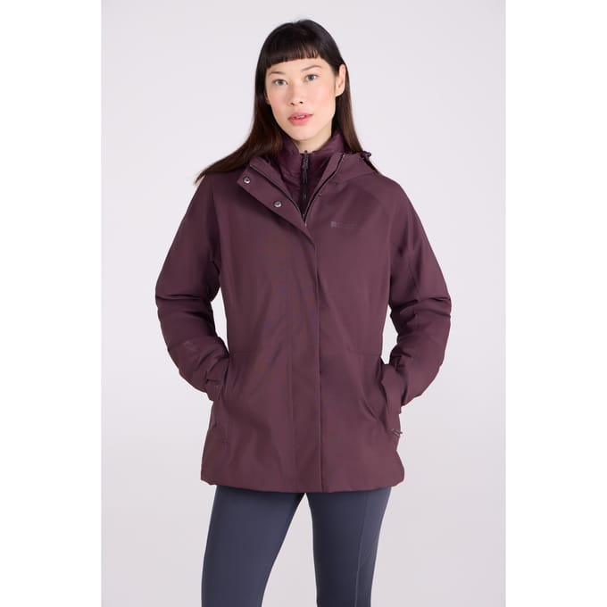 Mountain Warehouse Dames/Dames Alaskan 3 in 1 gewatteerd jack (Donkere Bourgogne)