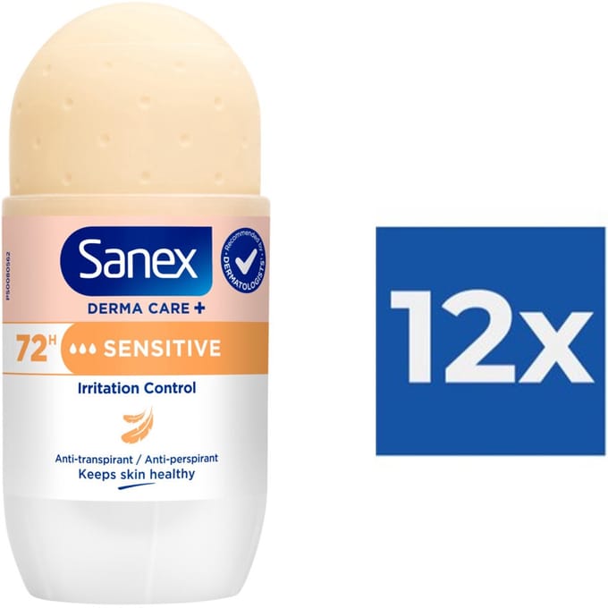 Sanex - Deodorant - Roller - pH Balance Dermo - Sensitive - 50ml x 12