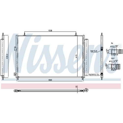 Condensator, aircosysteem CORROSIEBESCHERMING & PLUGVULLING NISSENS 940961