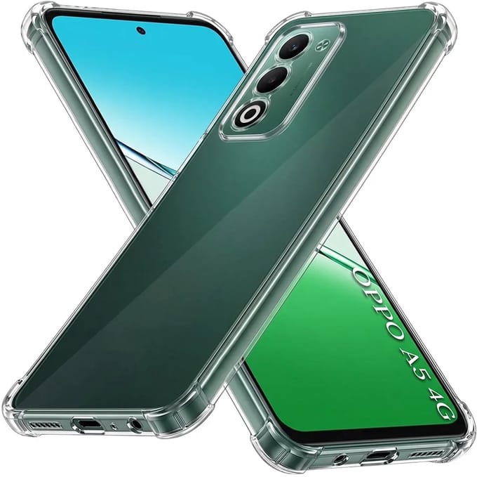 Hoesje geschikt voor Oppo A5/A5m - Techsuit Shockproof Silicone Back Cover - Transparant