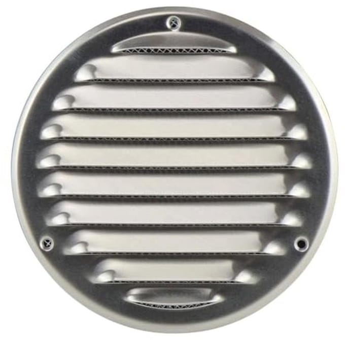 Rond Ventilatierooster 125mm - Aluminium met Insectengaas - Luchtrooster voor Efficiente Ventilatie