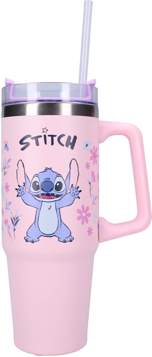Lilo & Stitch Bottled Bliss - Schoolbeker en Drinkfles - 900ml - Stainless Steel - Roze