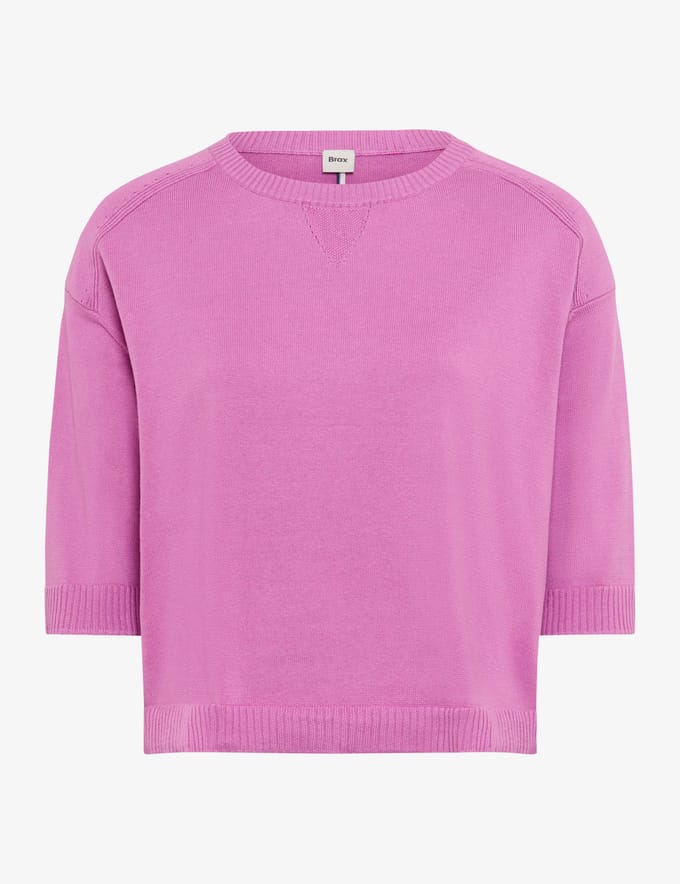 Brax Dames Trui  Style NIA bright purple, roze, maat 48