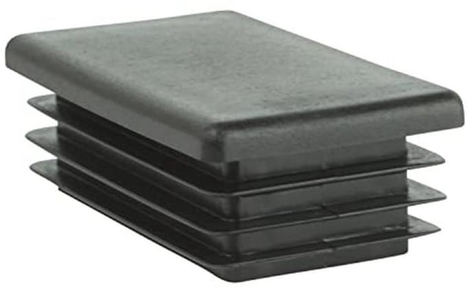 Rechthoekige buisstop en glijders 50 x 80 mm - 5 stuks
