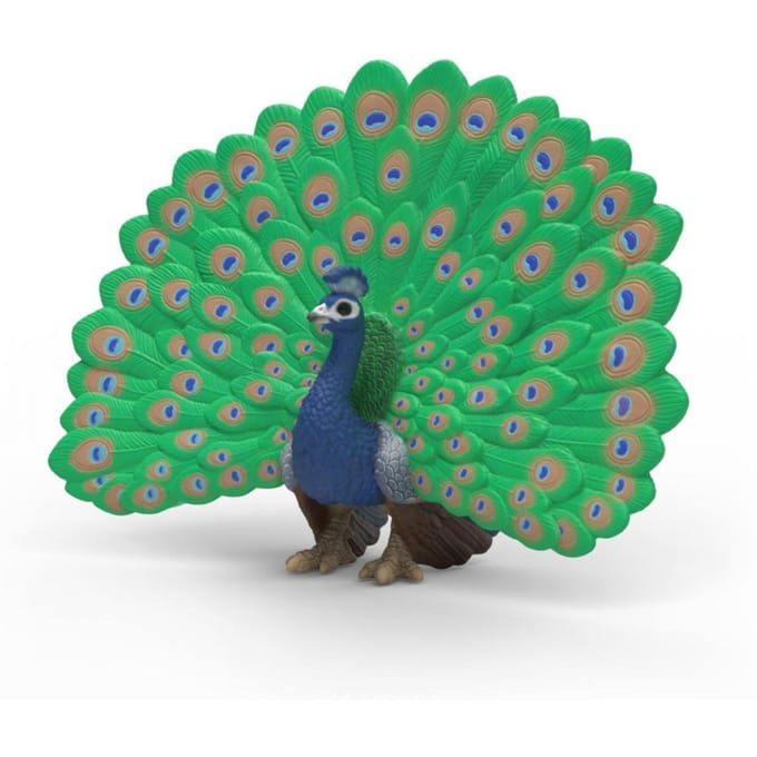 Schleich speelgoed dier Pfau - realistisch boerderij speelgoed.
