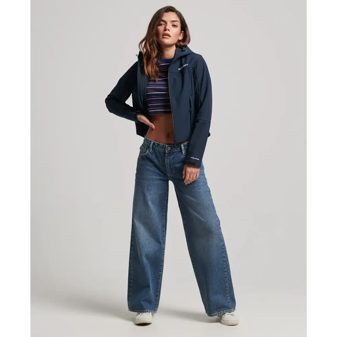 Dames softshell waterdichte jas met capuchon Superdry Code Trekker