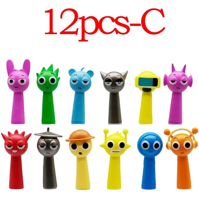 Grappige Sprunki Figuren Model 7cm PVC Sprunki Spel Actie & Speelgoed Figuren Set 12 stuks